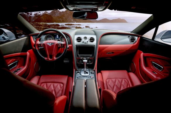 photograph of car interior